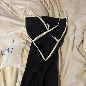 Black and White Strappy Dress